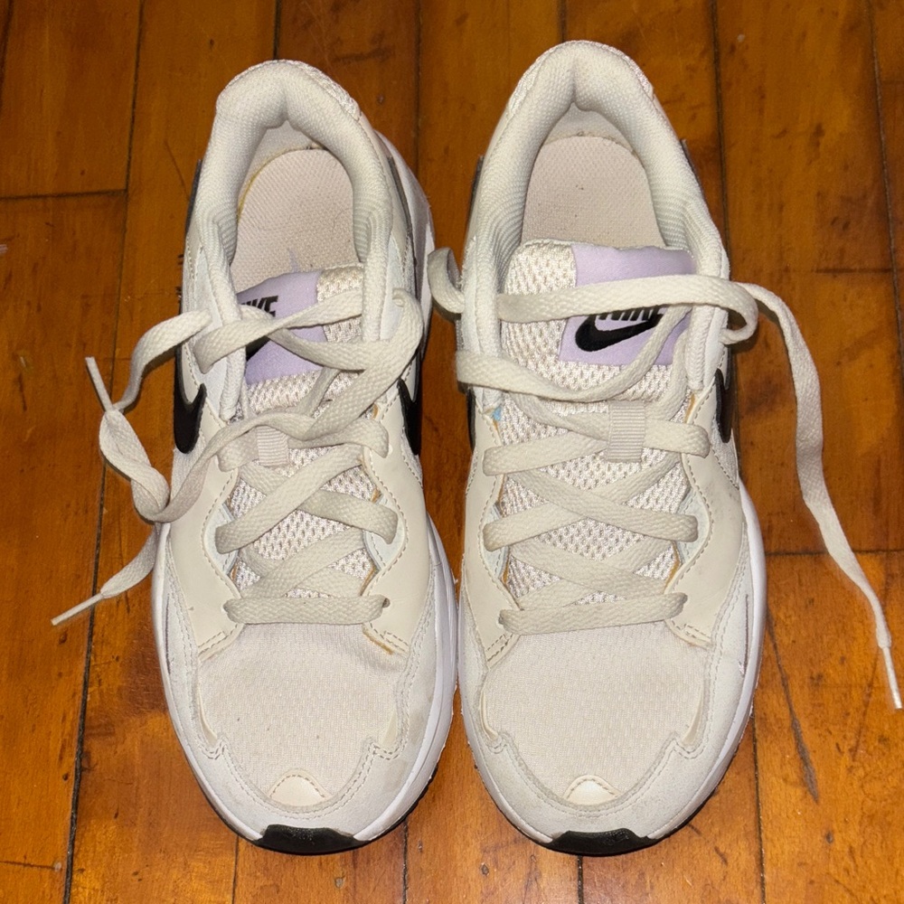 Nike Women’s White Sneakers with Black Swoosh